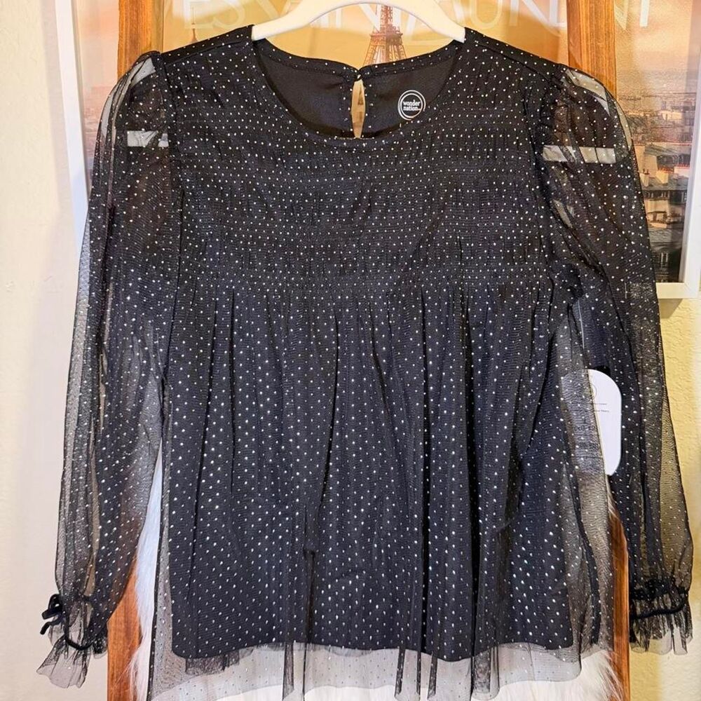 Wonder-nation Women's Black and Grey Blouse